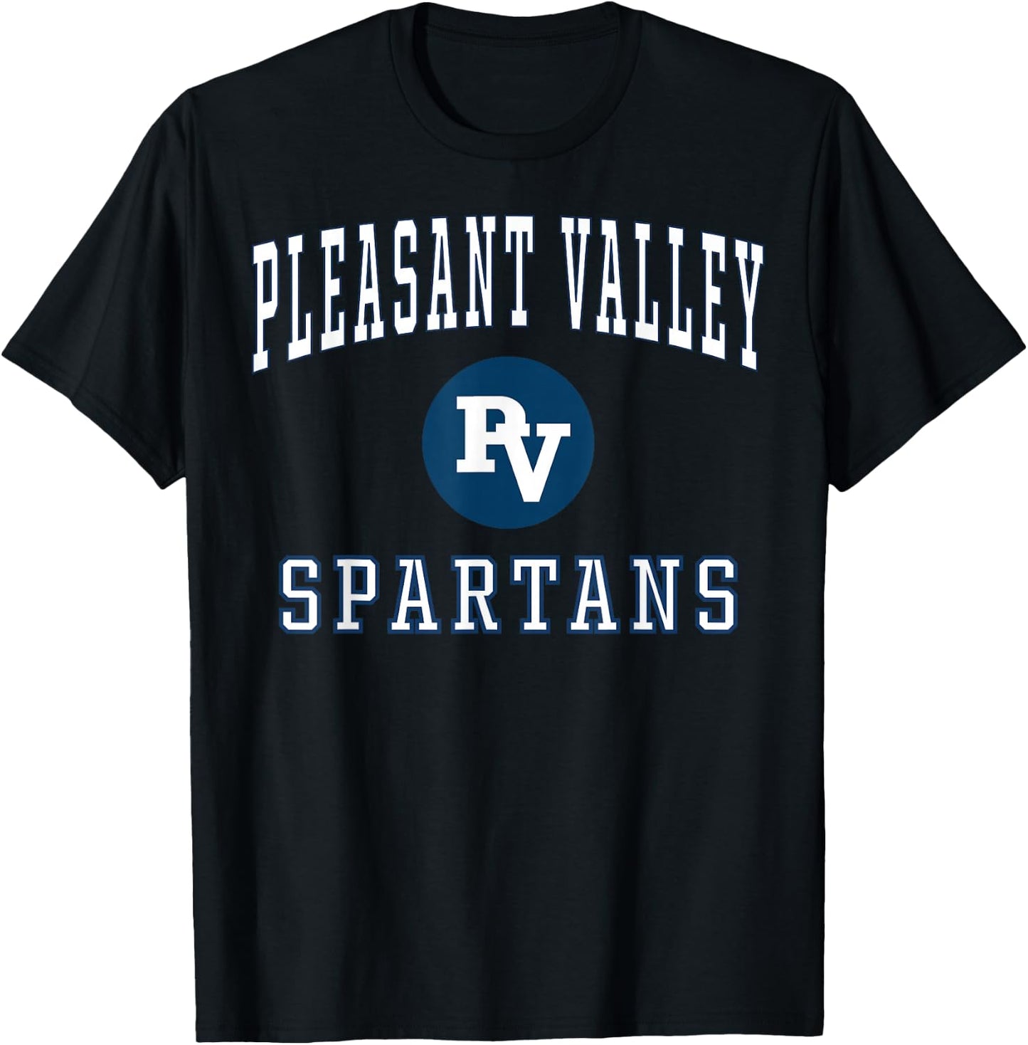 Pleasant Valley High School Spartans C1 T-Shirt - T-Shirt | Black