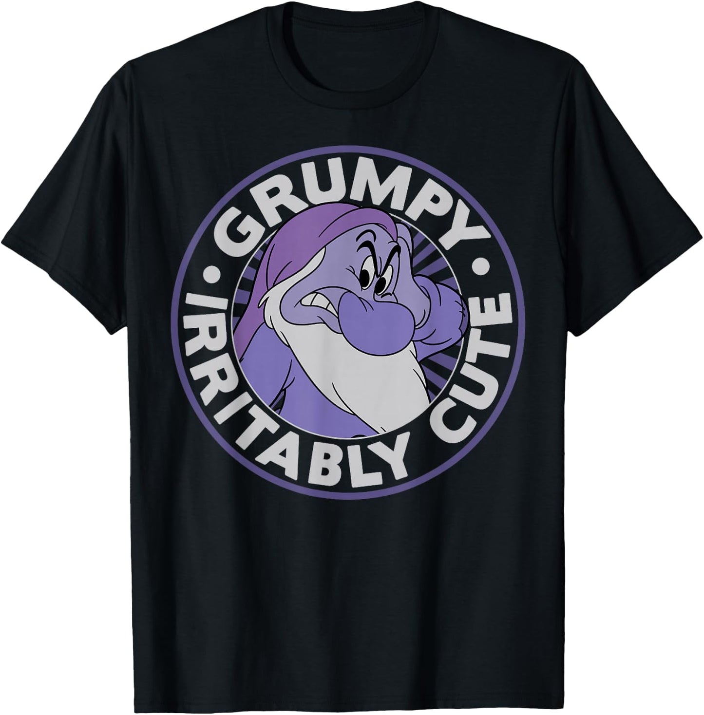 Disney Snow White Grumpy Irritably Cute Graphic T-Shirt - T-Shirt | Black