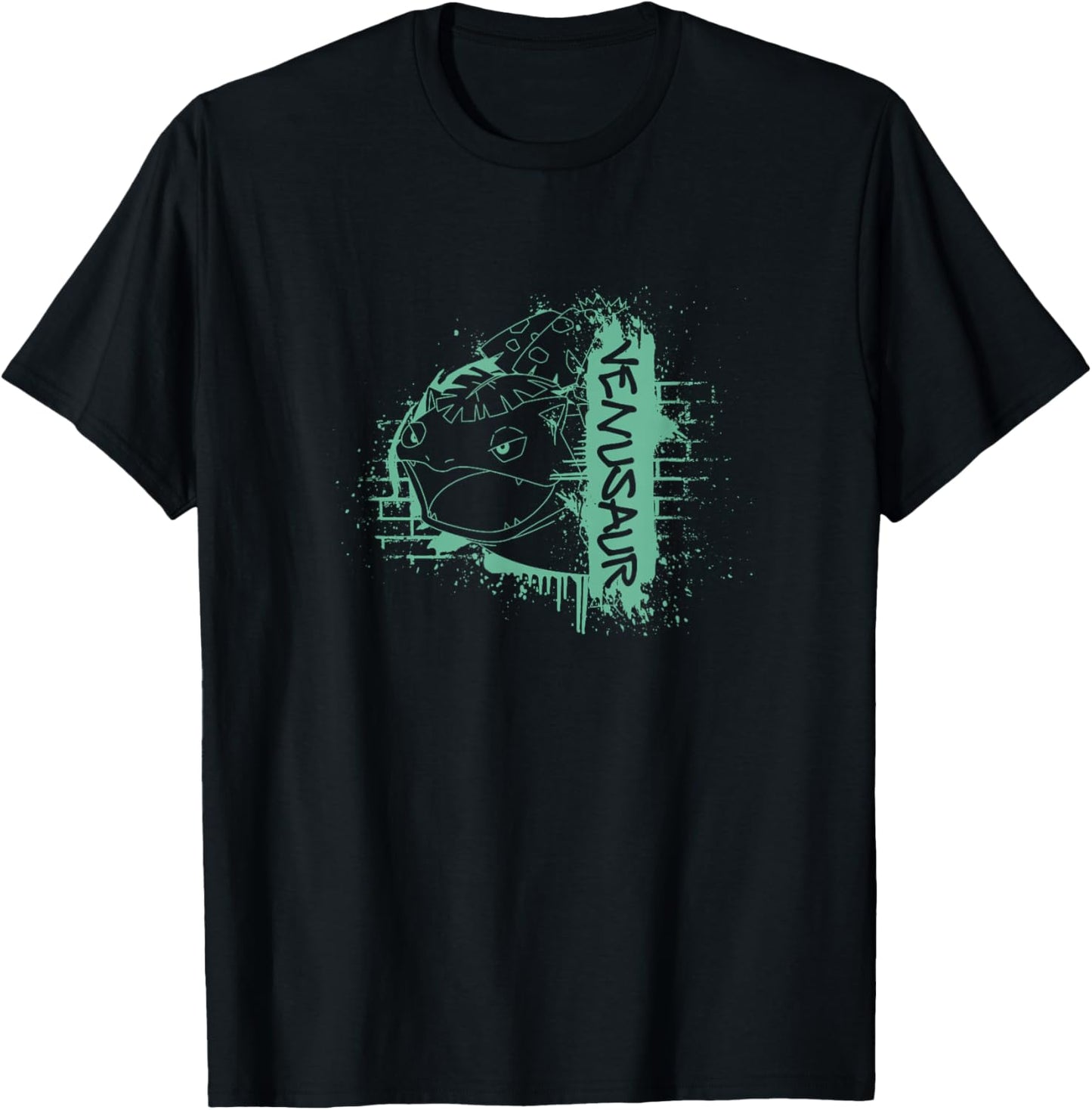 Pokémon Venusaur Final Form Graffiti Brick Line Art T-Shirt - T-Shirt | Black