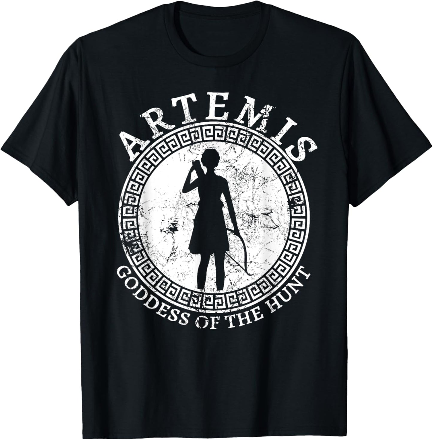 Artemis Greek Goddess Of The Hunt Ancient Greece Mythology T-Shirt - T-Shirt | Black