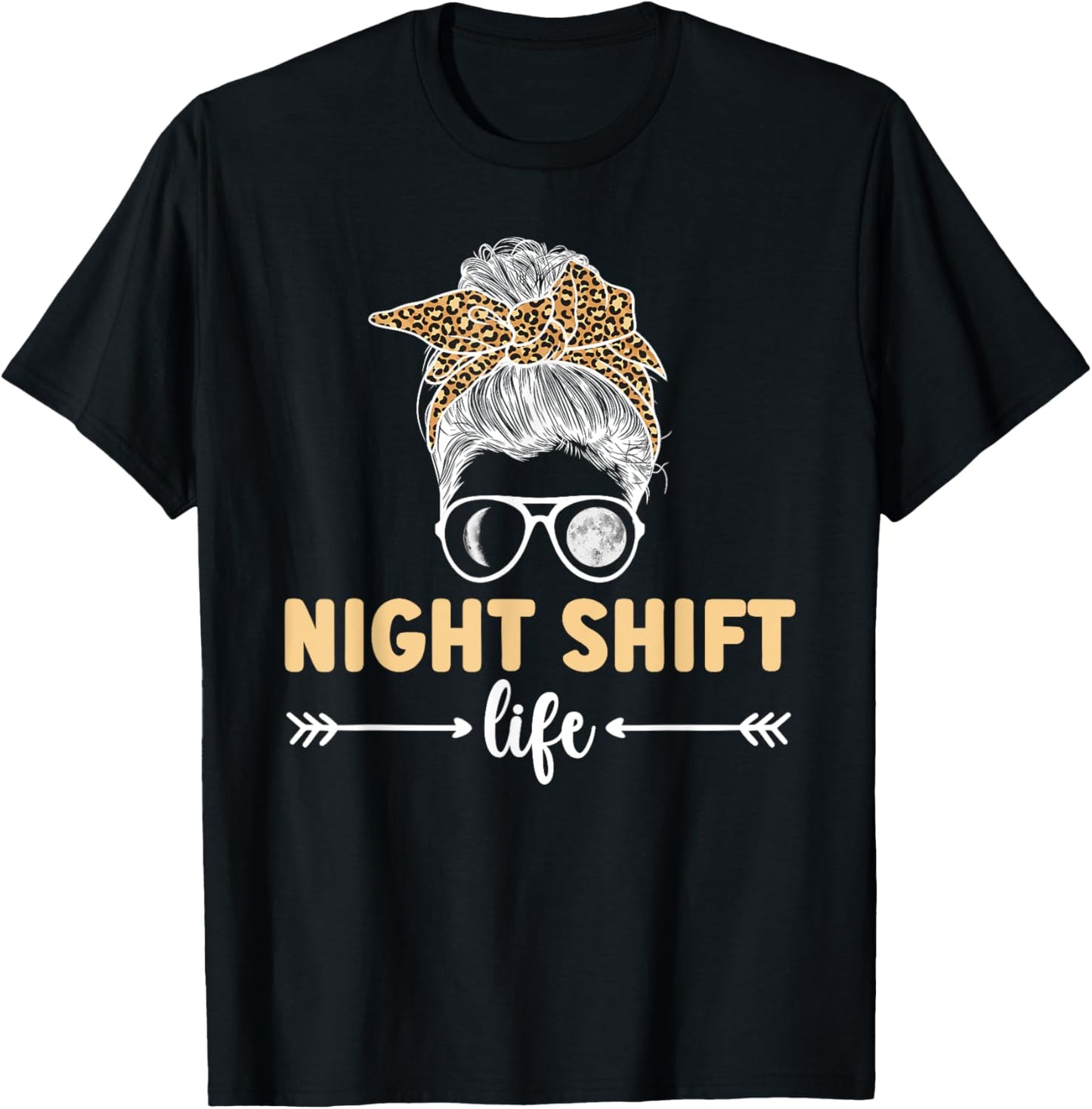Night Shift Life Night Shift Worker Overnight Worker T-Shirt - T-Shirt | Black