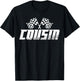 Cousin Pit Crew Family Racing Birthday Race Car T-Shirt - T-Shirt | Black