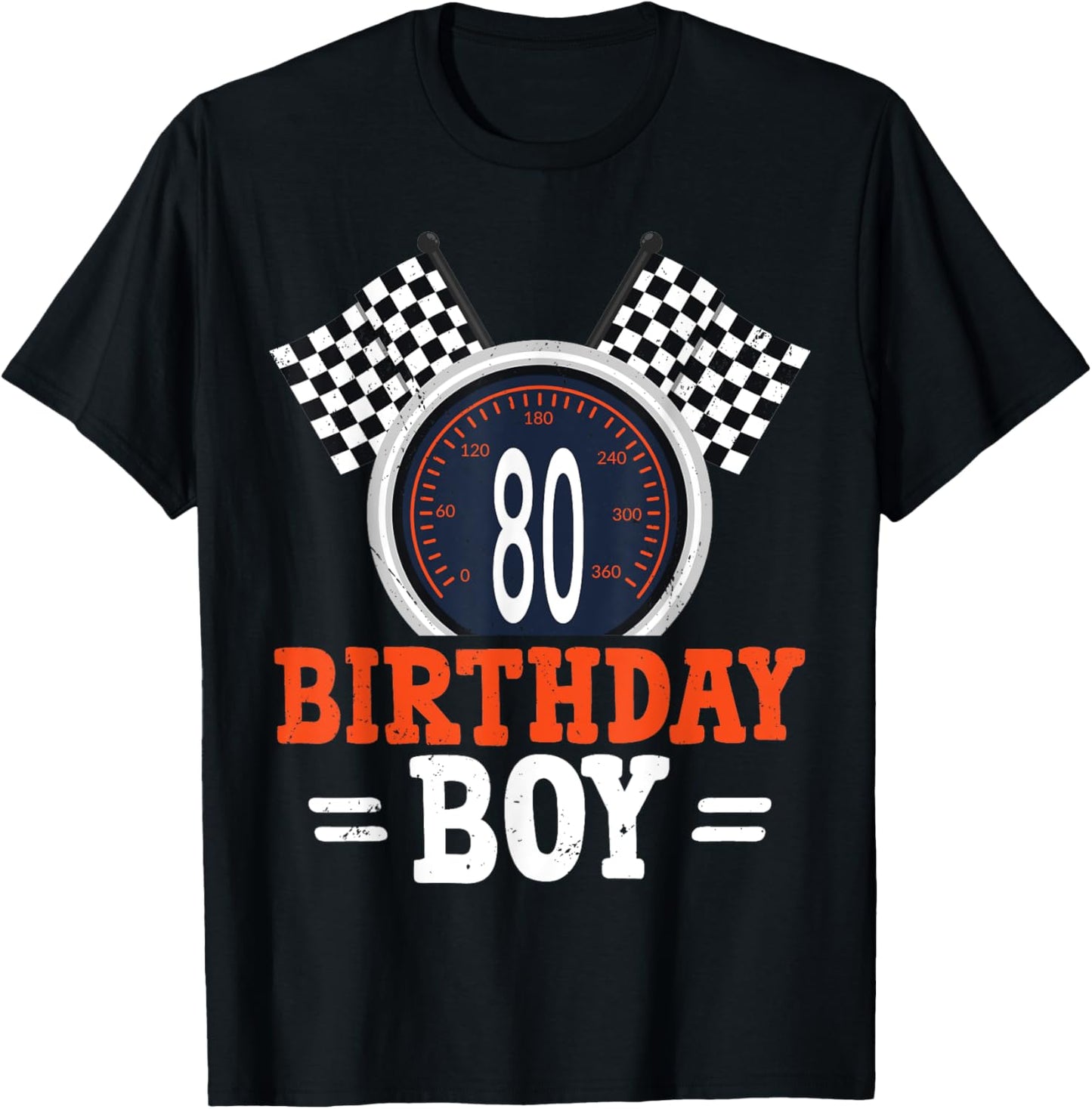 Race Car 80th Birthday Racing Car Driver 80 Year Old Funny T-Shirt - T-Shirt | Black