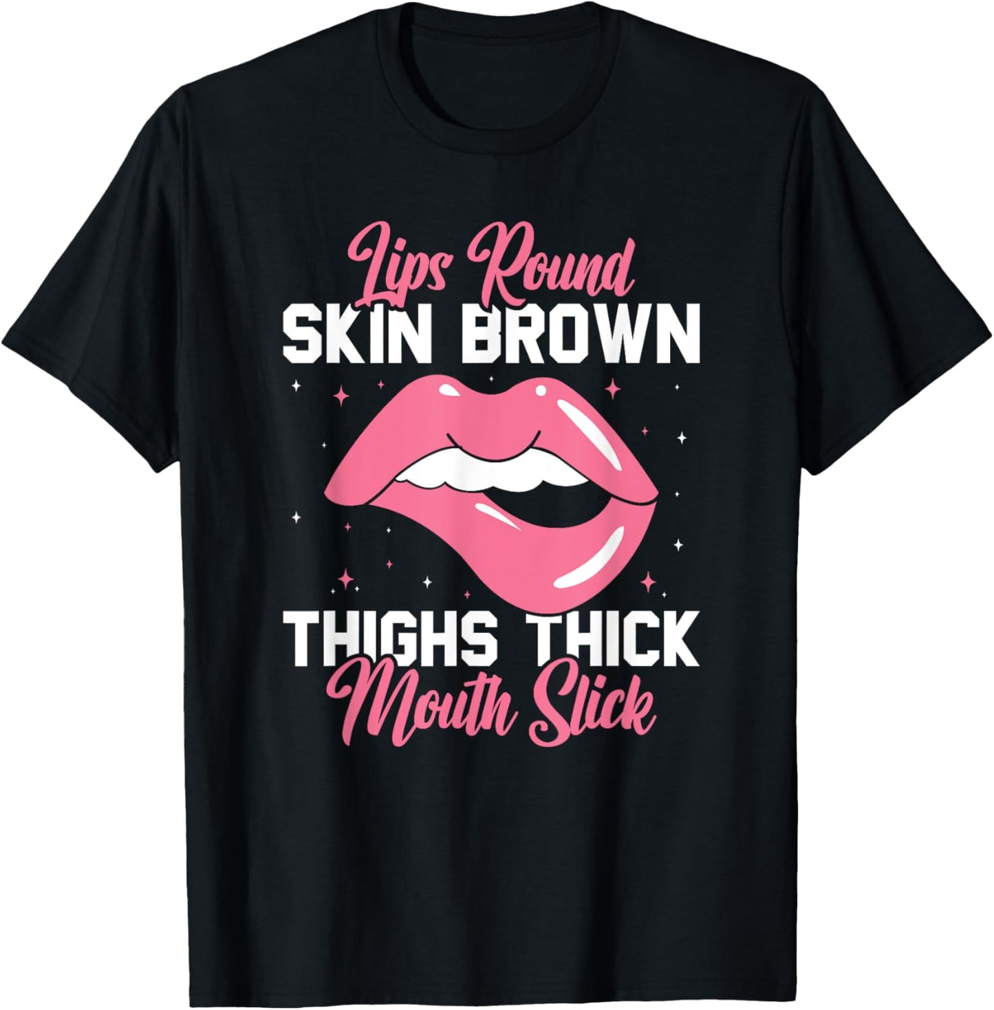 Lips Round Skin Brown Thigh Thick Fitness Workout T-Shirt - T-Shirt | Black