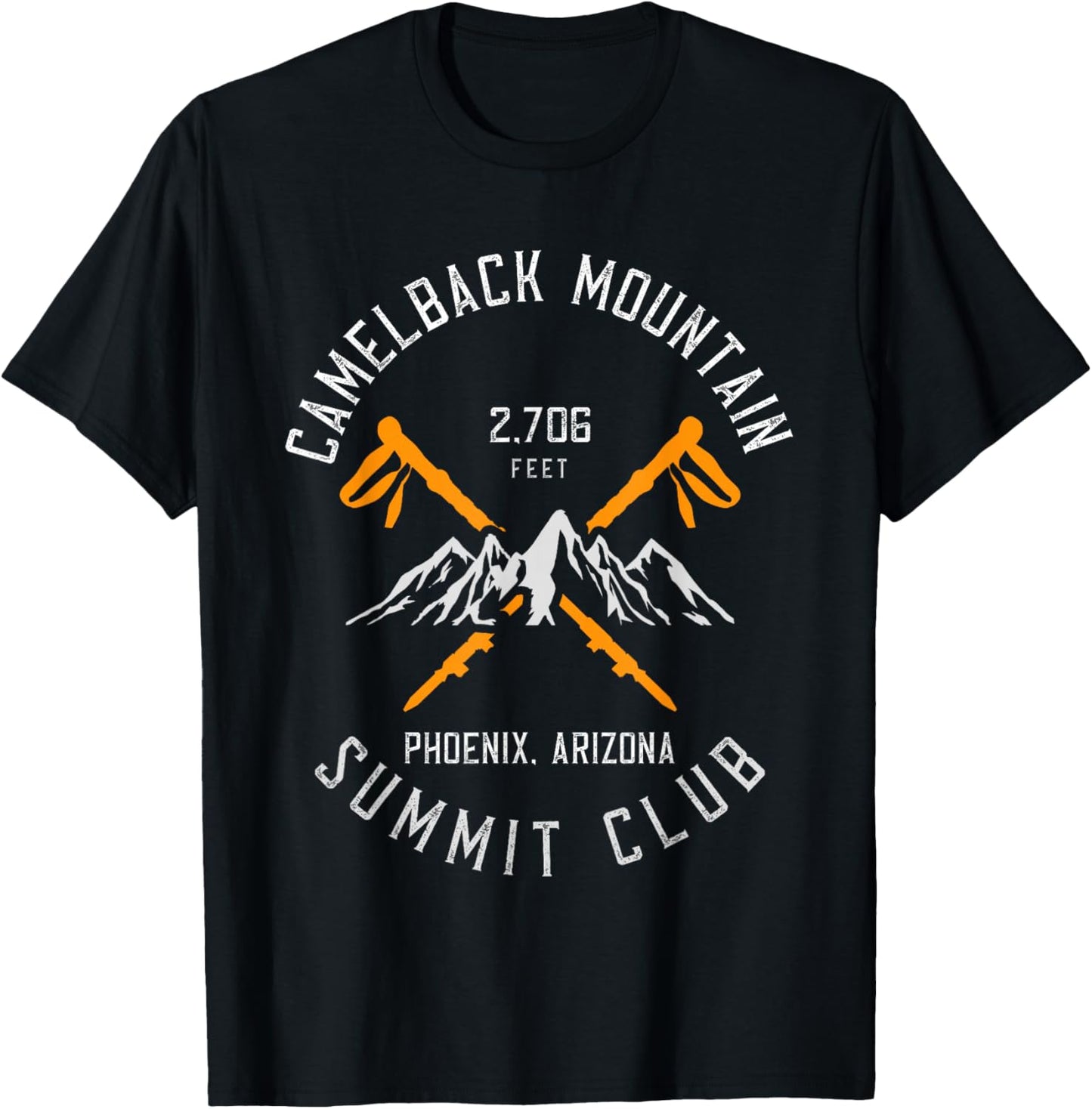 Camelback Mountain Hiking Phoenix Arizona T-Shirt - T-Shirt | Black