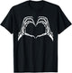 Skeleton Hands Heart Sign Retro Halloween Costume Women Girl T-Shirt - T-Shirt | Black