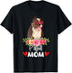 Pitbull Mom Mama Sunglasses Flower Dog Lover Owner T-Shirt - T-Shirt | Black