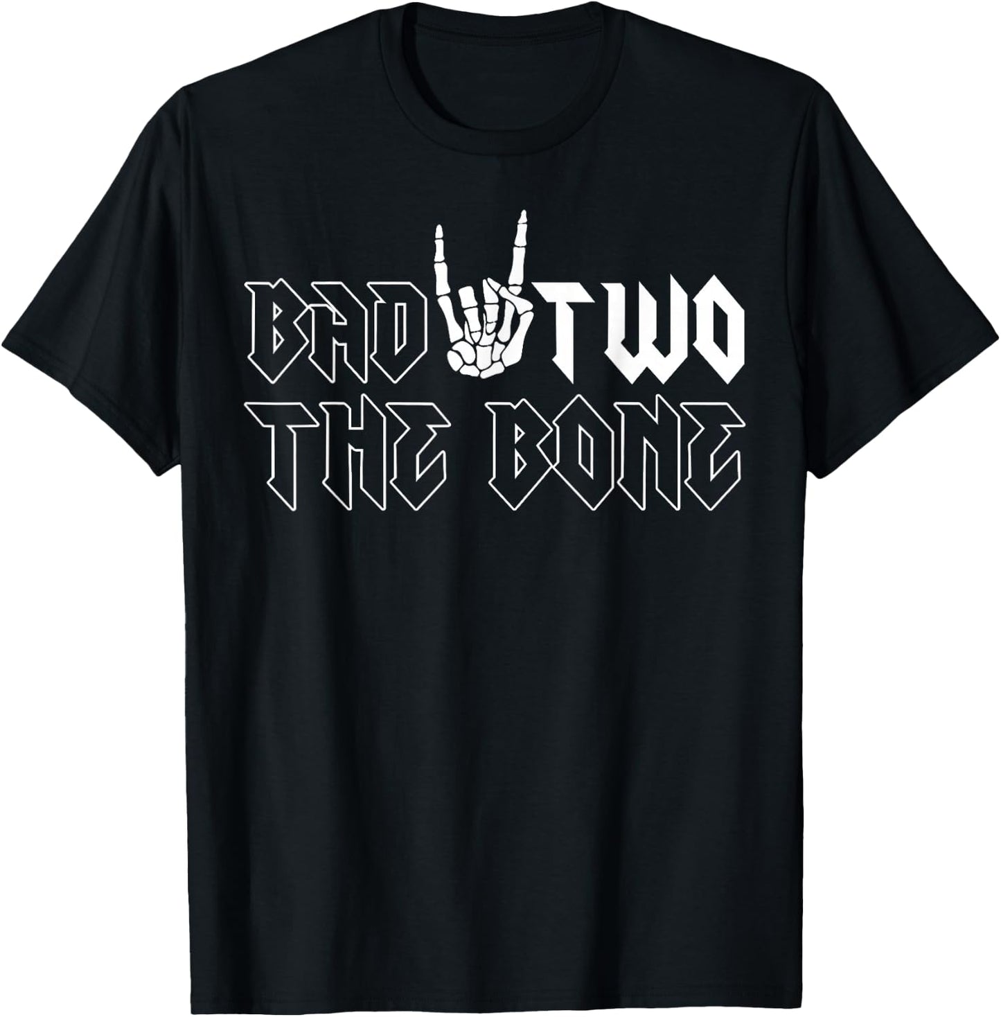 2nd Birthday Boy Shirt Bad Two The Bone 2 Years Old Party T-Shirt - T-Shirt | Black