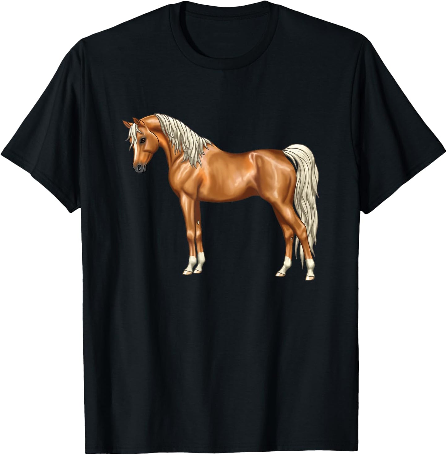 Palomino Chestnut Flaxen Egyptian Arabian Horse Lover Gift T-Shirt - T-Shirt | Black
