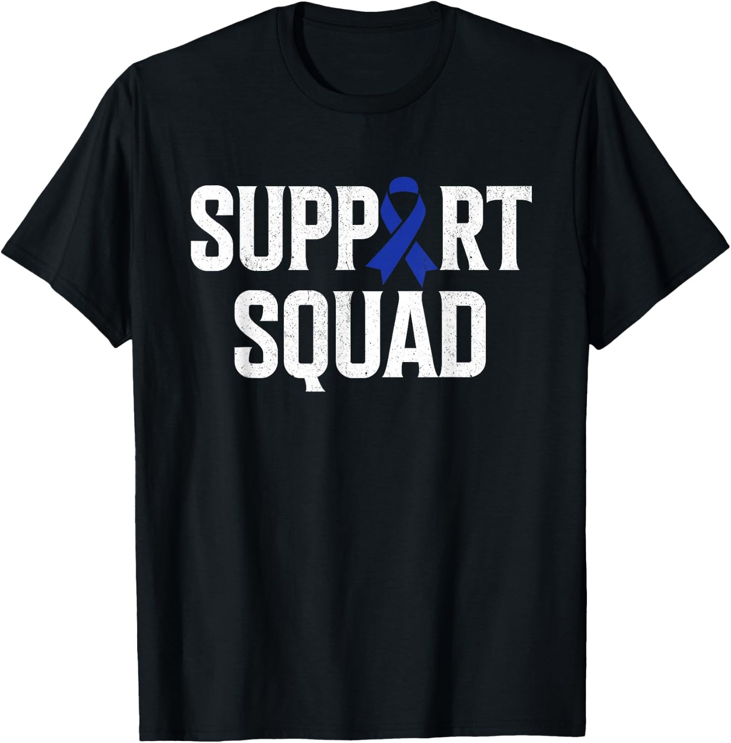 Colon Cancer Support Squad Colorectal Cancer Awareness T-Shirt - T-Shirt | Black