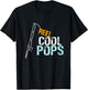 Pops Gift from Granddaughter Grandson Reel Cool Pops T-Shirt - T-Shirt | Black