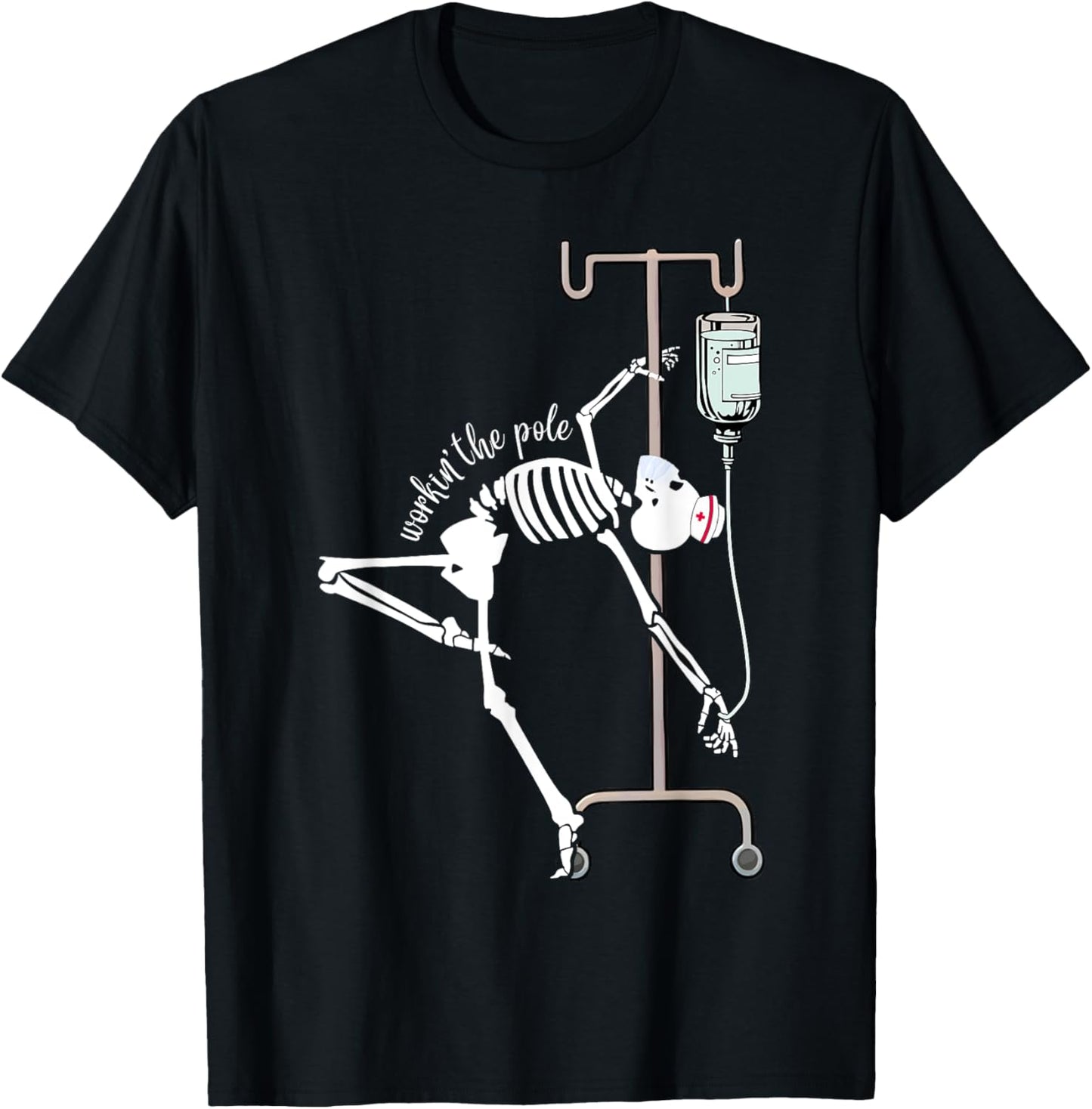 Emergency Room Nurse RN Funny ICU Skeleton Nurse T-Shirt - T-Shirt | Black