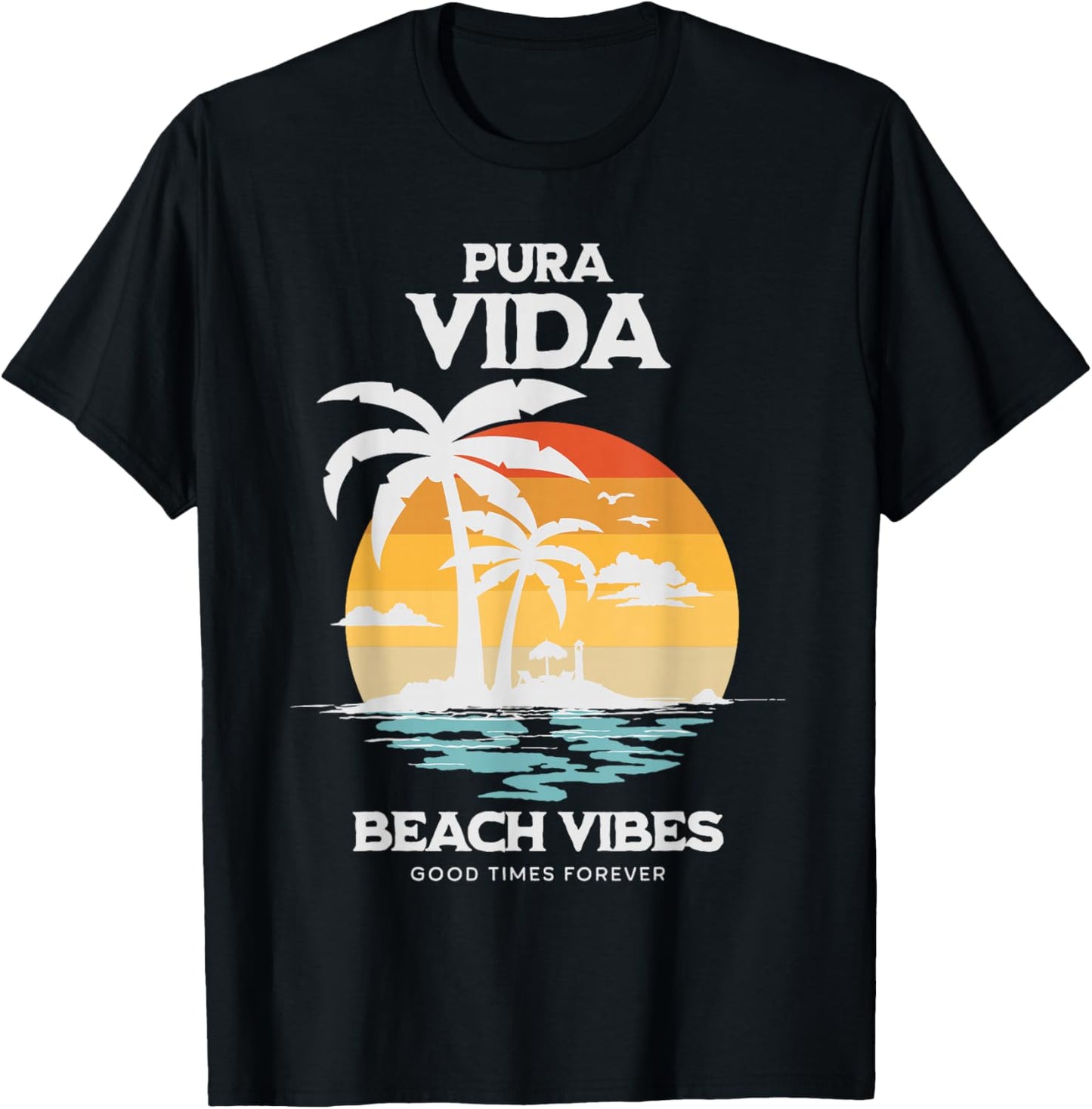 Pura Vida Surfing, Costa Rica, Surfing Pura Vida T-Shirt - T-Shirt | Black