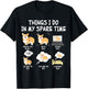 Funny Corgi Pet Dog - Corgis Things I Do In My Spare Time Women Kids T-Shirt - T-Shirt | Black