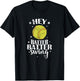 Hey Batter Batter Swing Softball T-Shirt - T-Shirt | Black