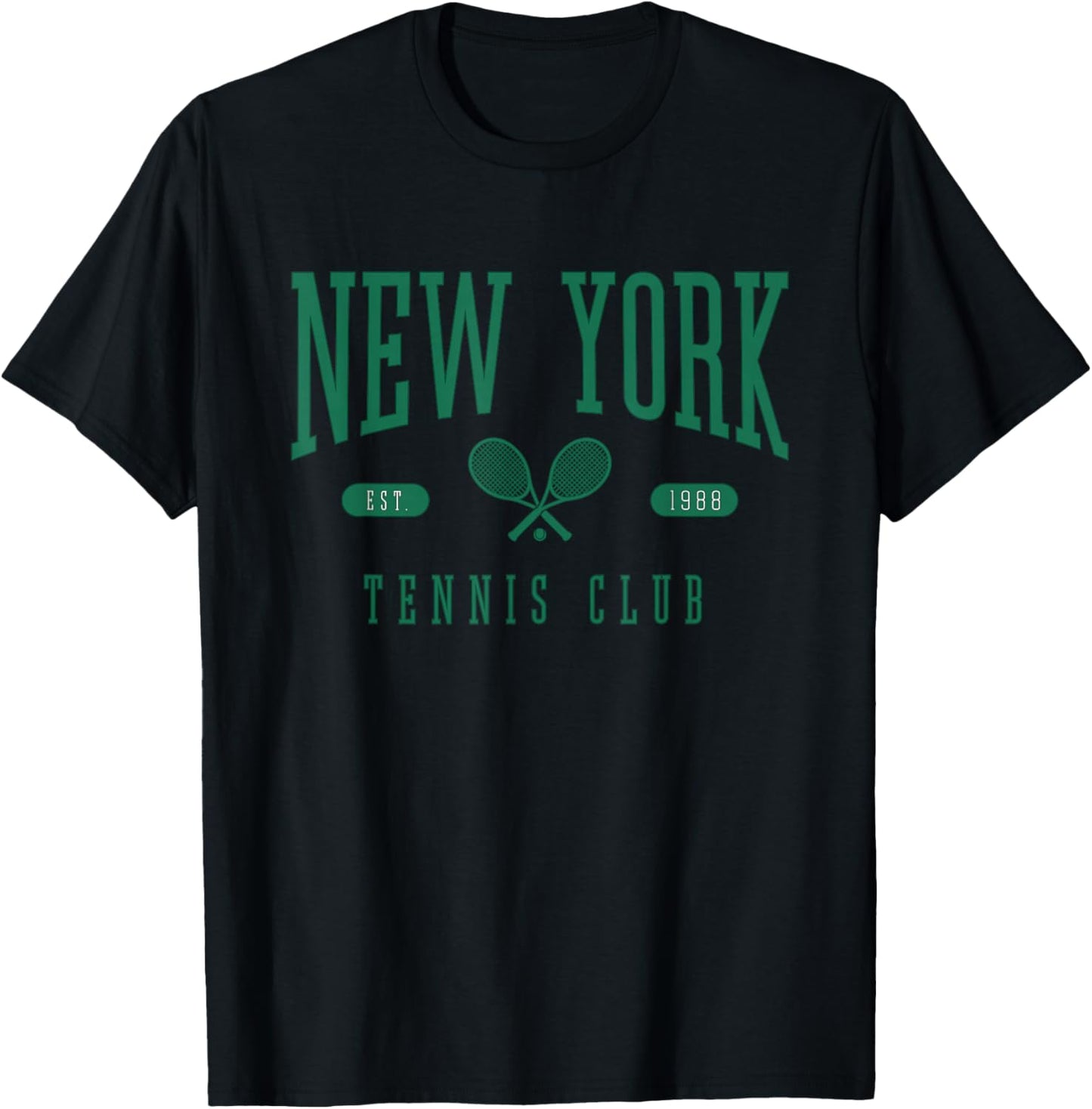 New York Tennis Club Collegiate T-Shirt - T-Shirt | Black