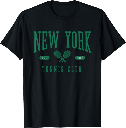New York Tennis Club Collegiate T-Shirt - T-Shirt | Black