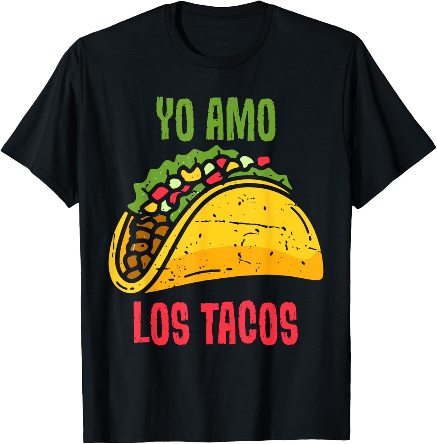 Yo Amo Los Tacos Funny Taco Lover Taco Truck Mexican Foodie T-Shirt - T-Shirt | Black
