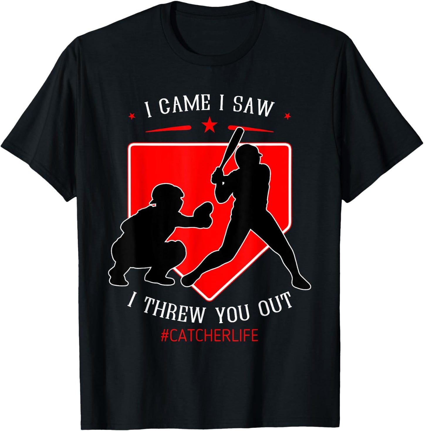 Softball Catcher Player Team Sport Ball Fielding Gloves Gift T-Shirt - T-Shirt | Black