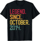 Legend Since October 2014 6th Birthday Gift 6 Years Old T-Shirt - T-Shirt | Black