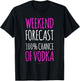 Weekend Forecast Chance Of Vodka Funny Vodka Women T-Shirt - T-Shirt | Black