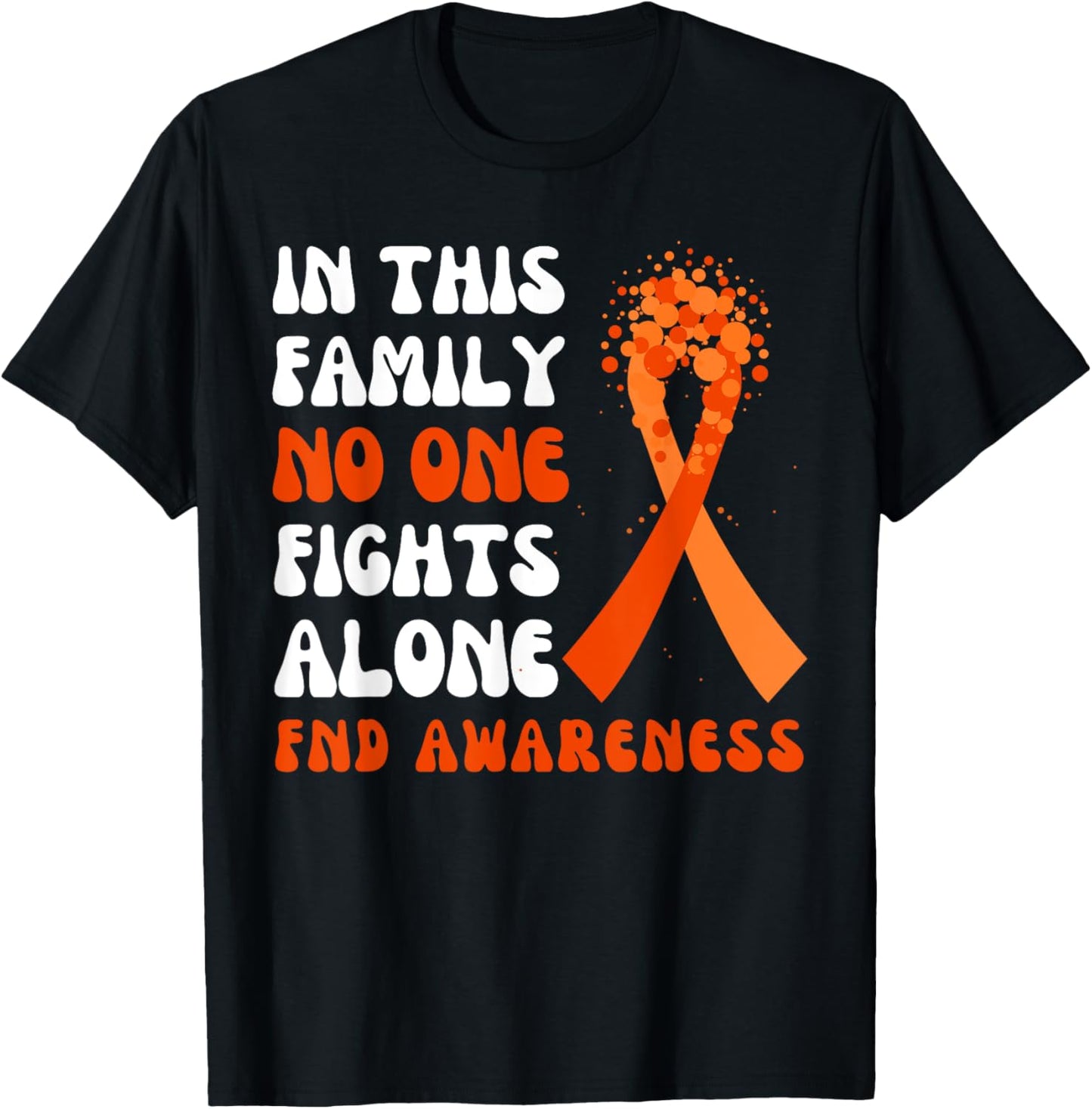 Functional Neurological Disorder Awareness FND Ribbon Family T-Shirt - T-Shirt | Black