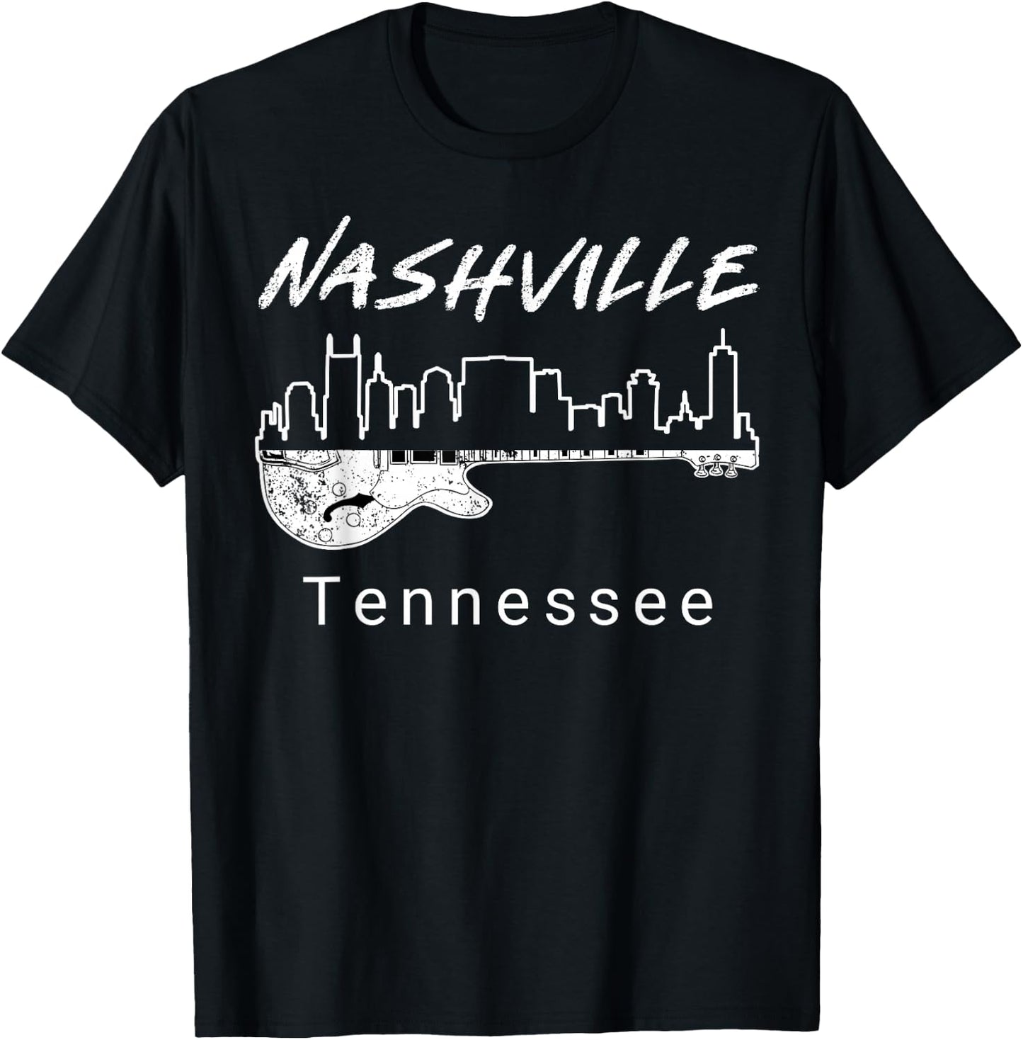 Souvenir Shirts from Nashville Tn Guitar Nashville Gifts T-Shirt - T-Shirt | Black