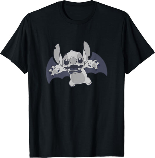 Disney Lilo & Stitch Halloween Vintage Vampire Costume Pose T-Shirt - T-Shirt | Black