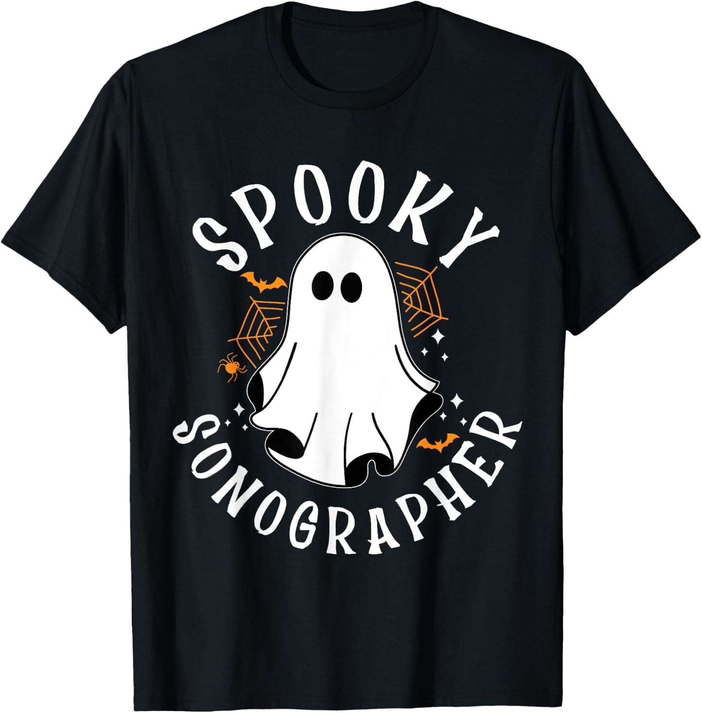 Spooky Sonographer, Halloween Sonography, Ultrasound Tech T-Shirt - T-Shirt | Black
