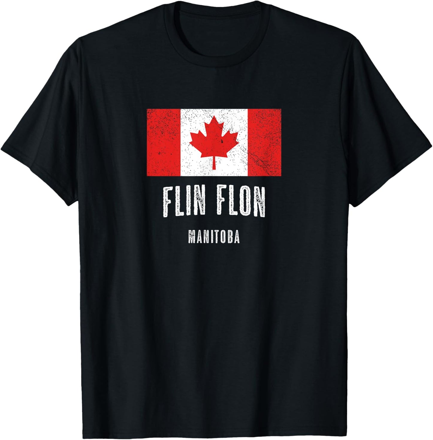 City of Flin Flon - CANADA | CANADIAN Flag Novelty Merch T-Shirt - T-Shirt | Black