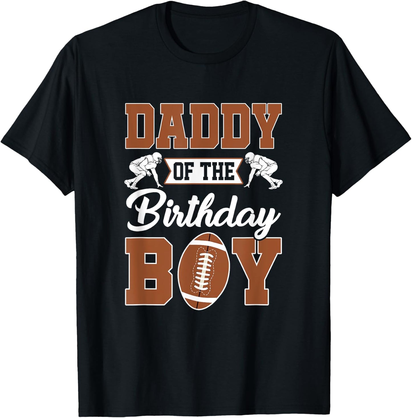 Daddy Of The Birthday Boy Football Party Family Matching T-Shirt - T-Shirt | Black