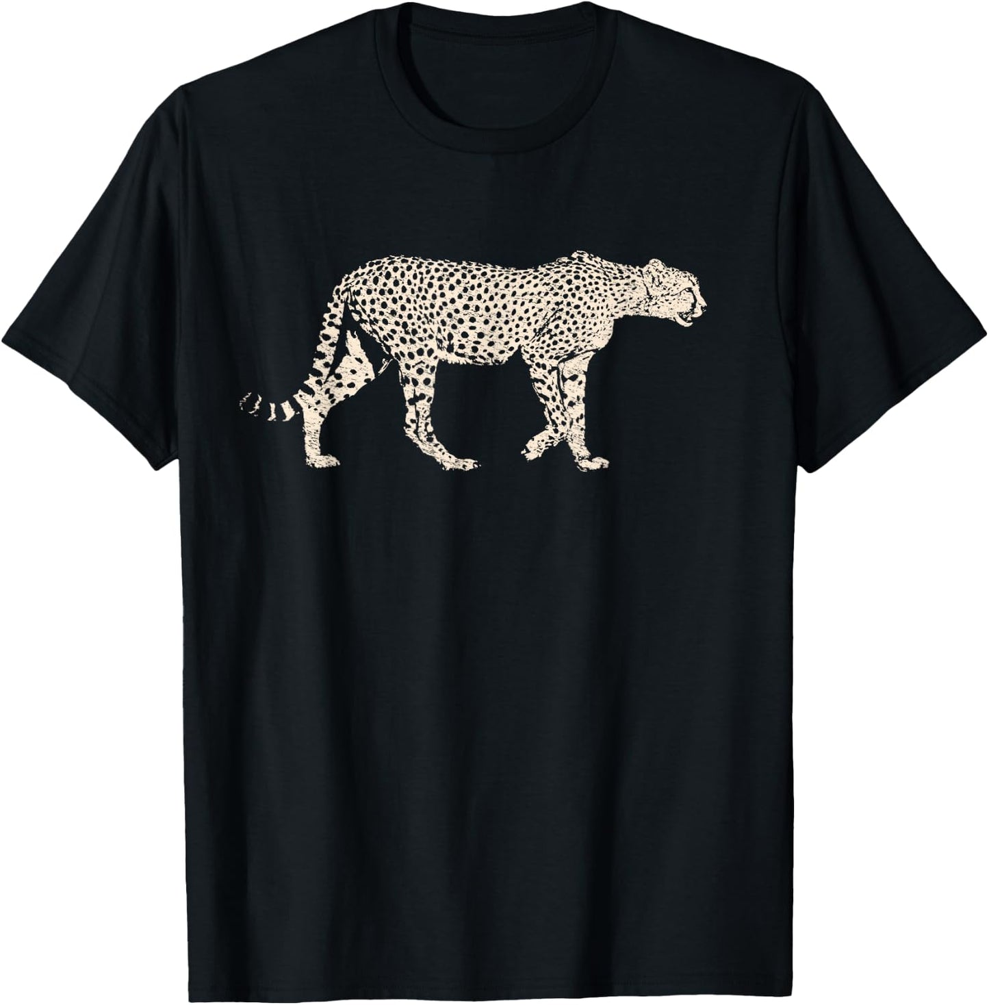 Cheetah , Cheetah on the Hunt T-Shirt - T-Shirt | Black