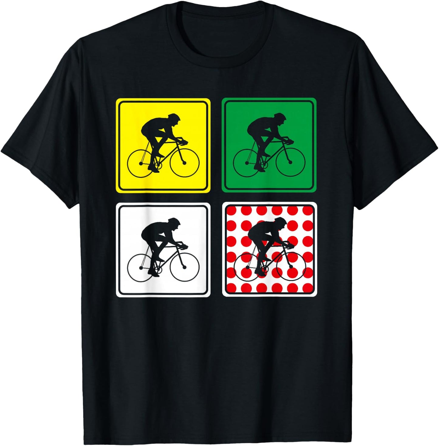 Racing Road Bike Jersey Bicycle Cycling Race Street Biking T-Shirt - T-Shirt | Black