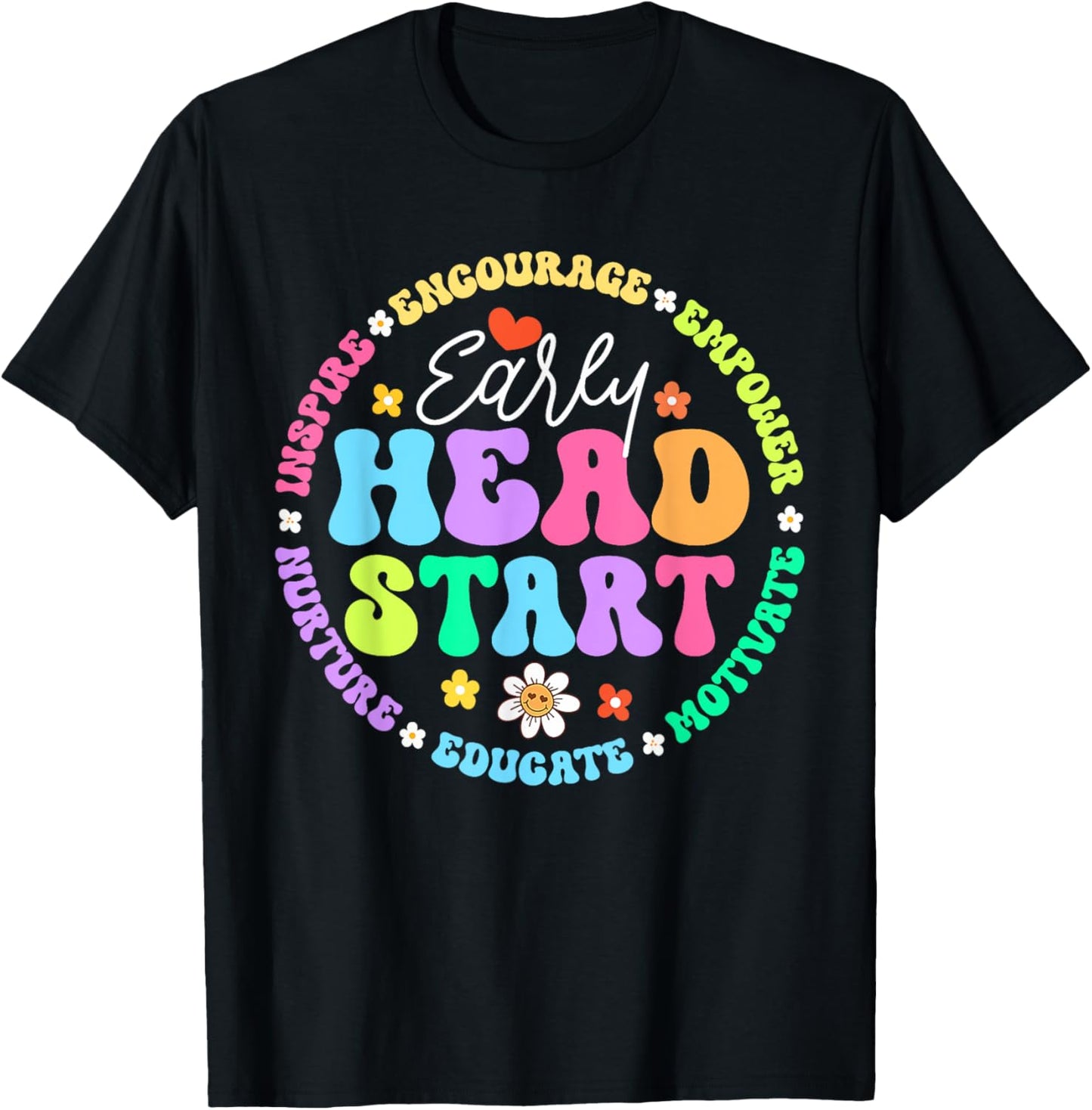 Early Head Start Squad Homeschool Teacher Headstart Men Women Girls Kids T-Shirt - T-Shirt | Black