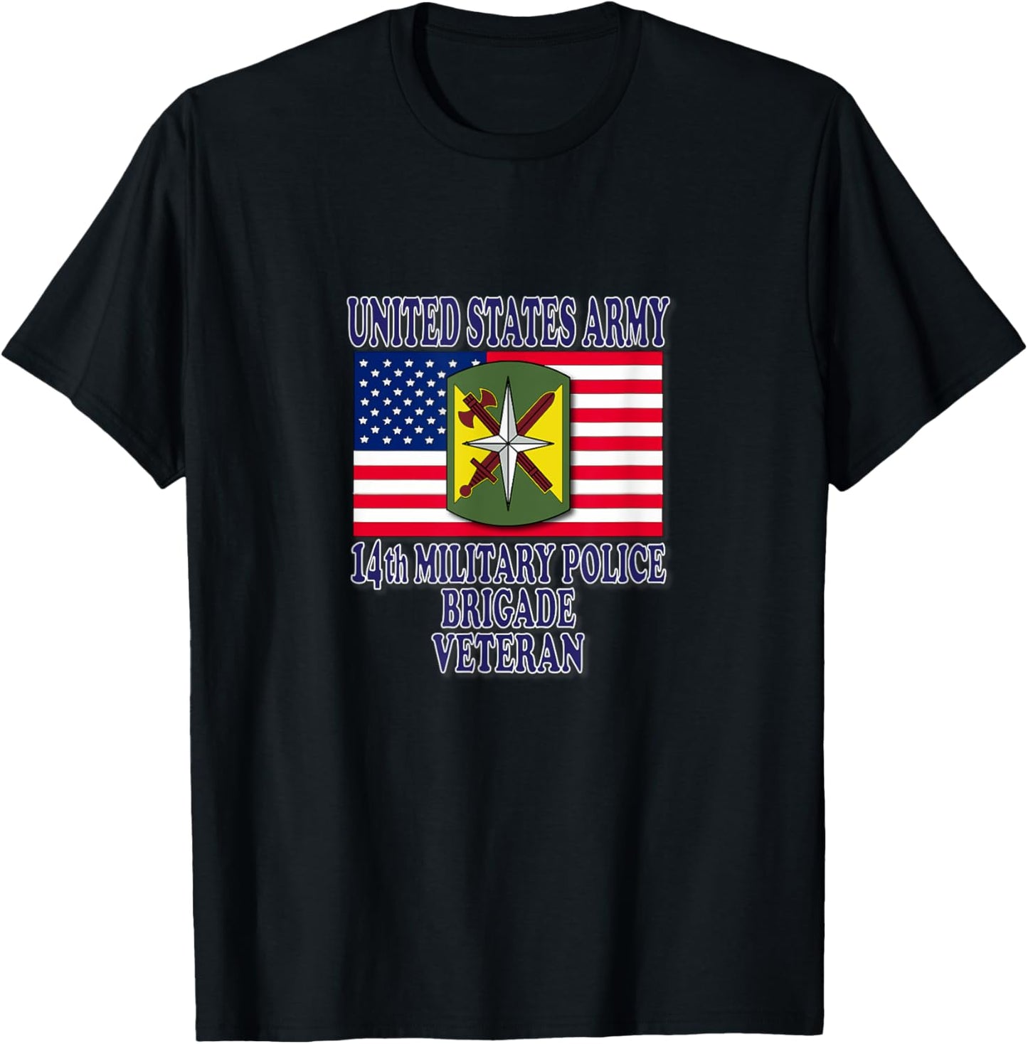 14th Military Police Brigade- Veteran T-Shirt - T-Shirt | Black