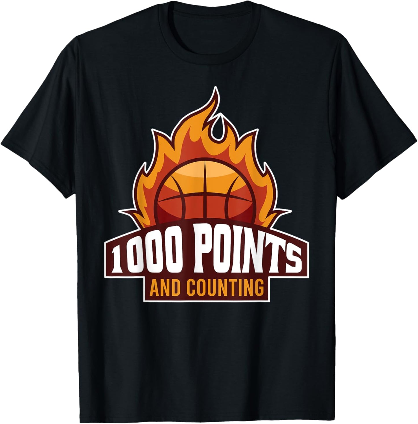 1000 Points Basketball Scorer High School Basketball Player T-Shirt - T-Shirt | Black