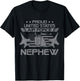 Proud US Air Force Nephew Flag USA Military Veteran T-Shirt - T-Shirt | Black
