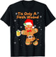 Tis Only A Flesh Wound Funny Gingerbread Boy Christmas T-Shirt - T-Shirt | Black