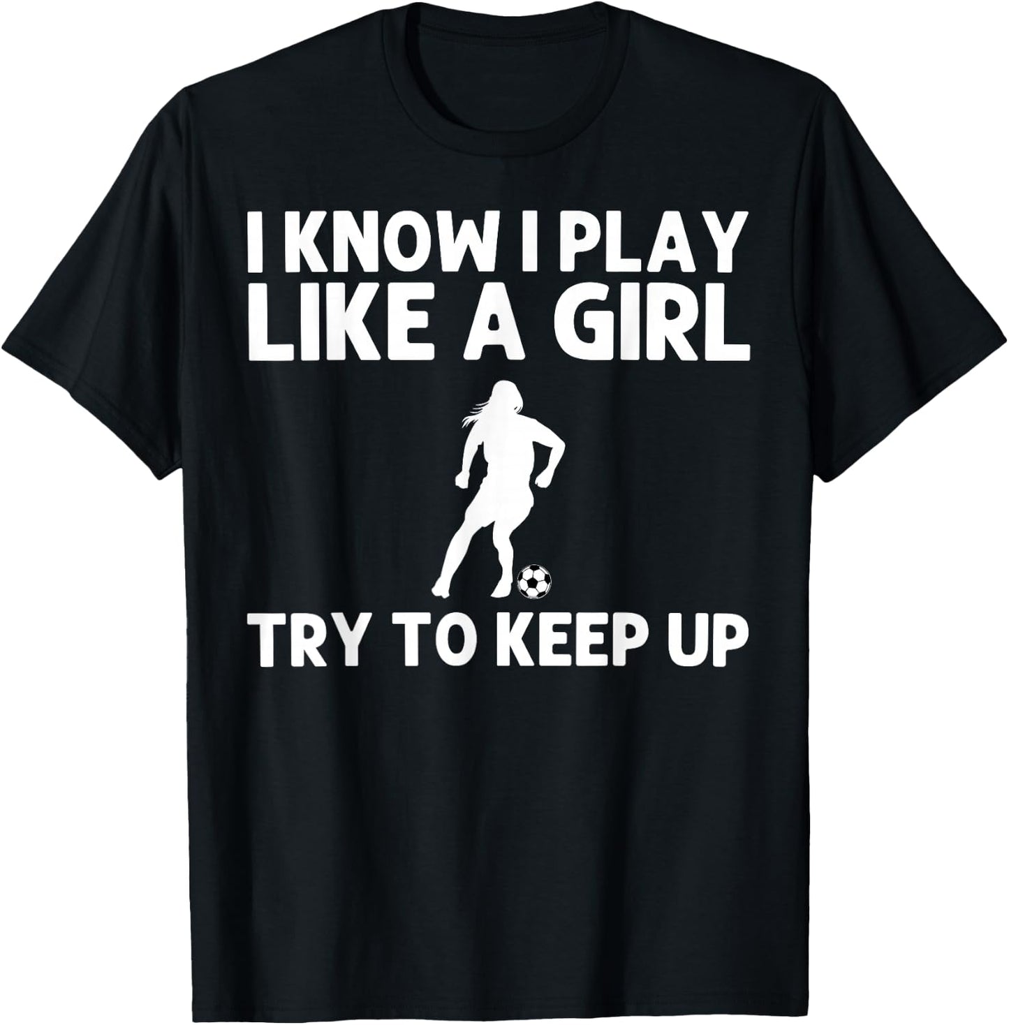 Funny Soccer Art Girls Soccer Player Soccer Lover T-Shirt - T-Shirt | Black