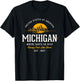 Retro Styled State of Michigan Vintage T-Shirt - T-Shirt | Black