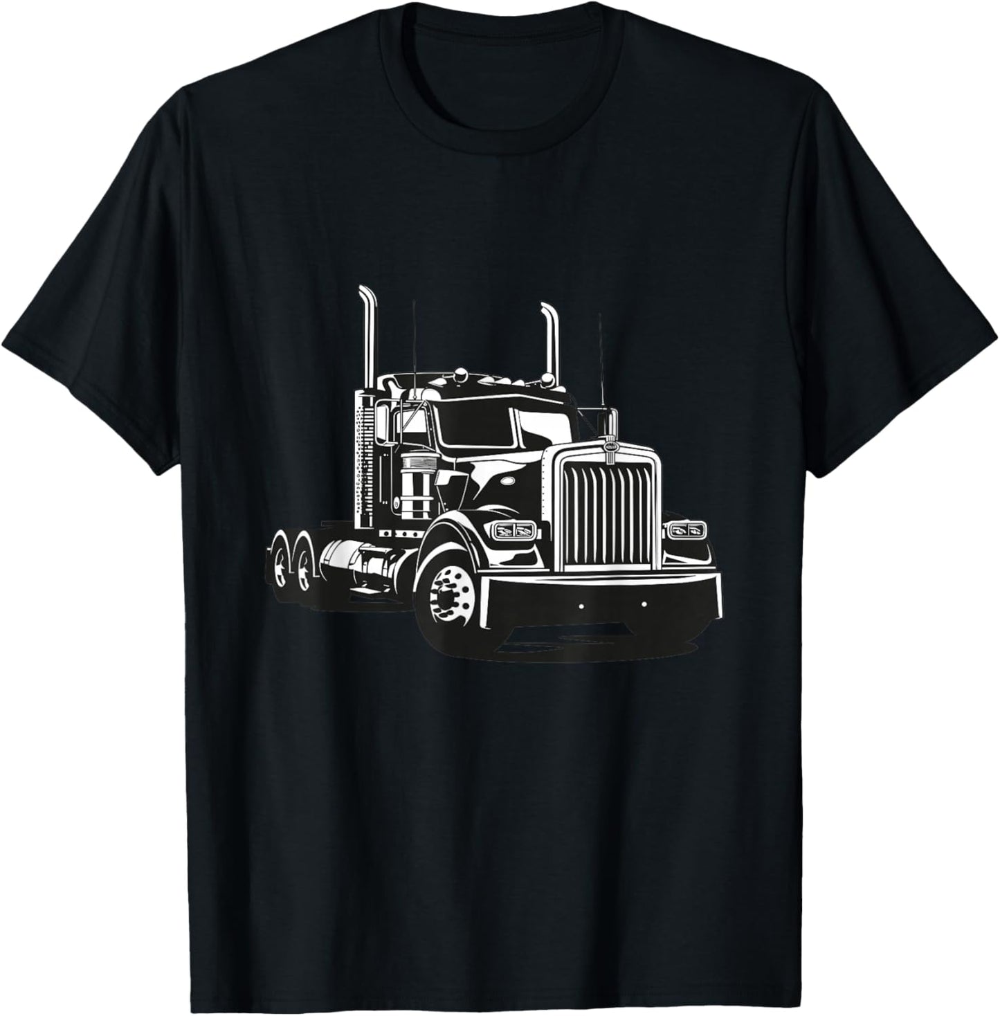 Semi Truck Driver T-Shirt - T-Shirt | Black