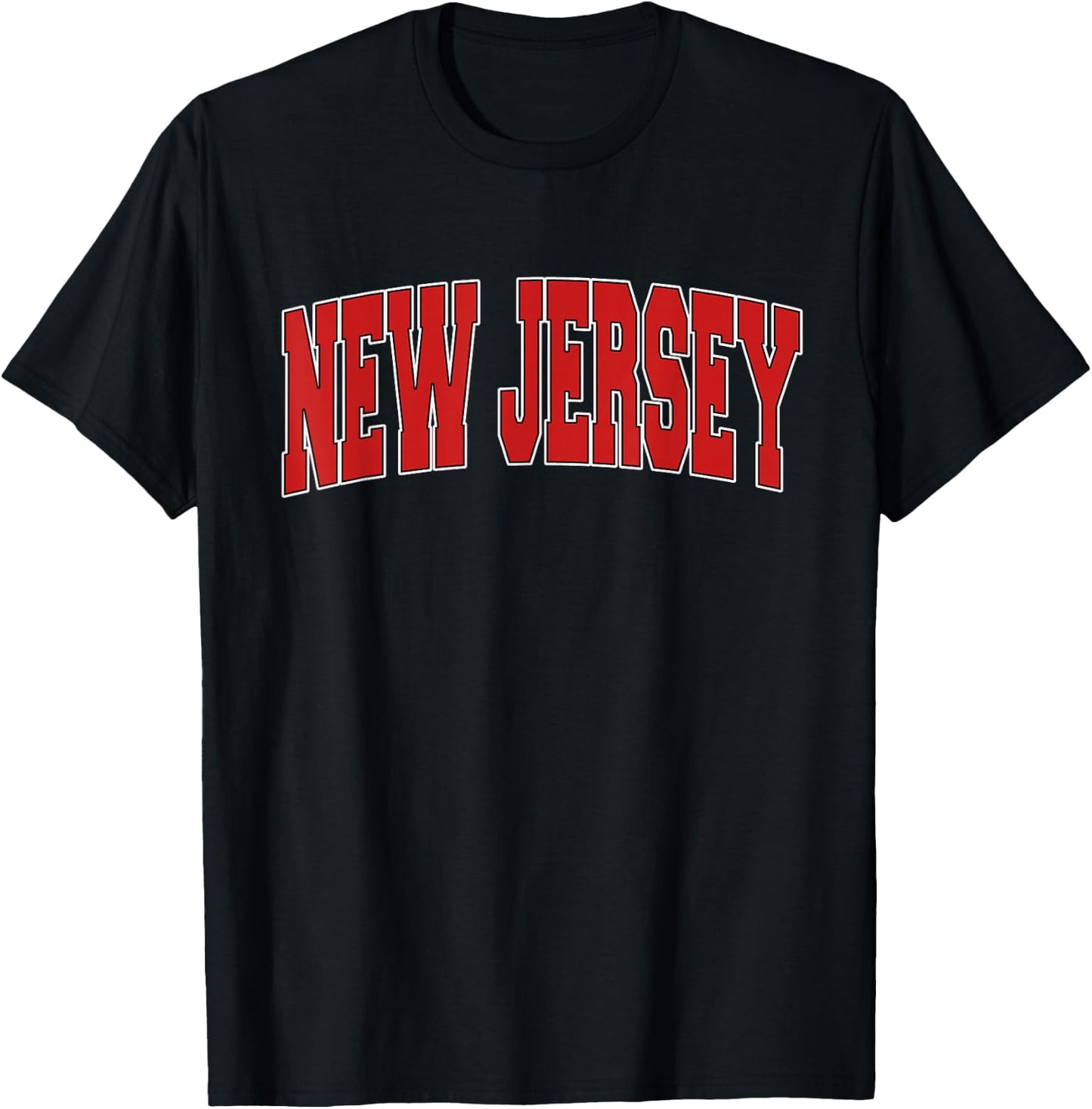 New Jersey USA State NJ Varsity Style Vintage Sports T-Shirt - T-Shirt | Black
