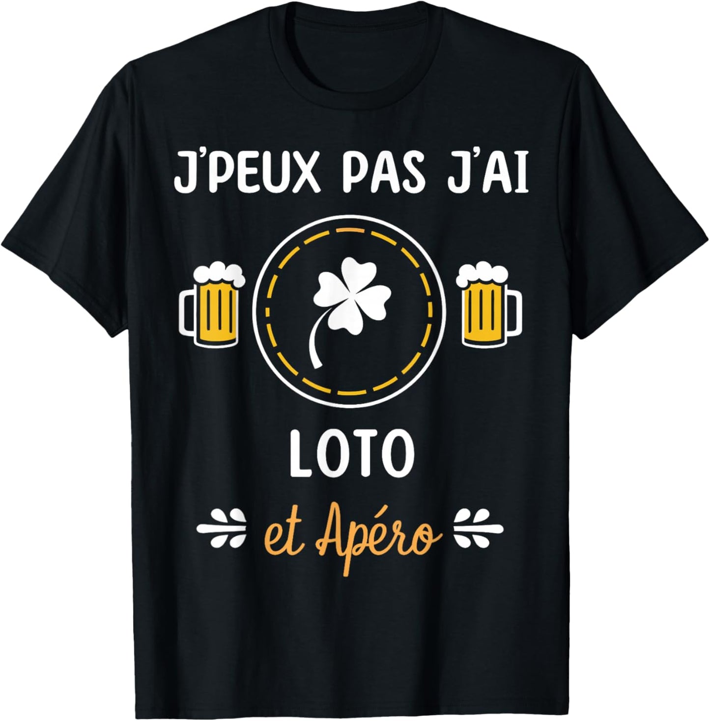 Je peux pas j'ai lotto , Black, S T-Shirt - T-Shirt | Black