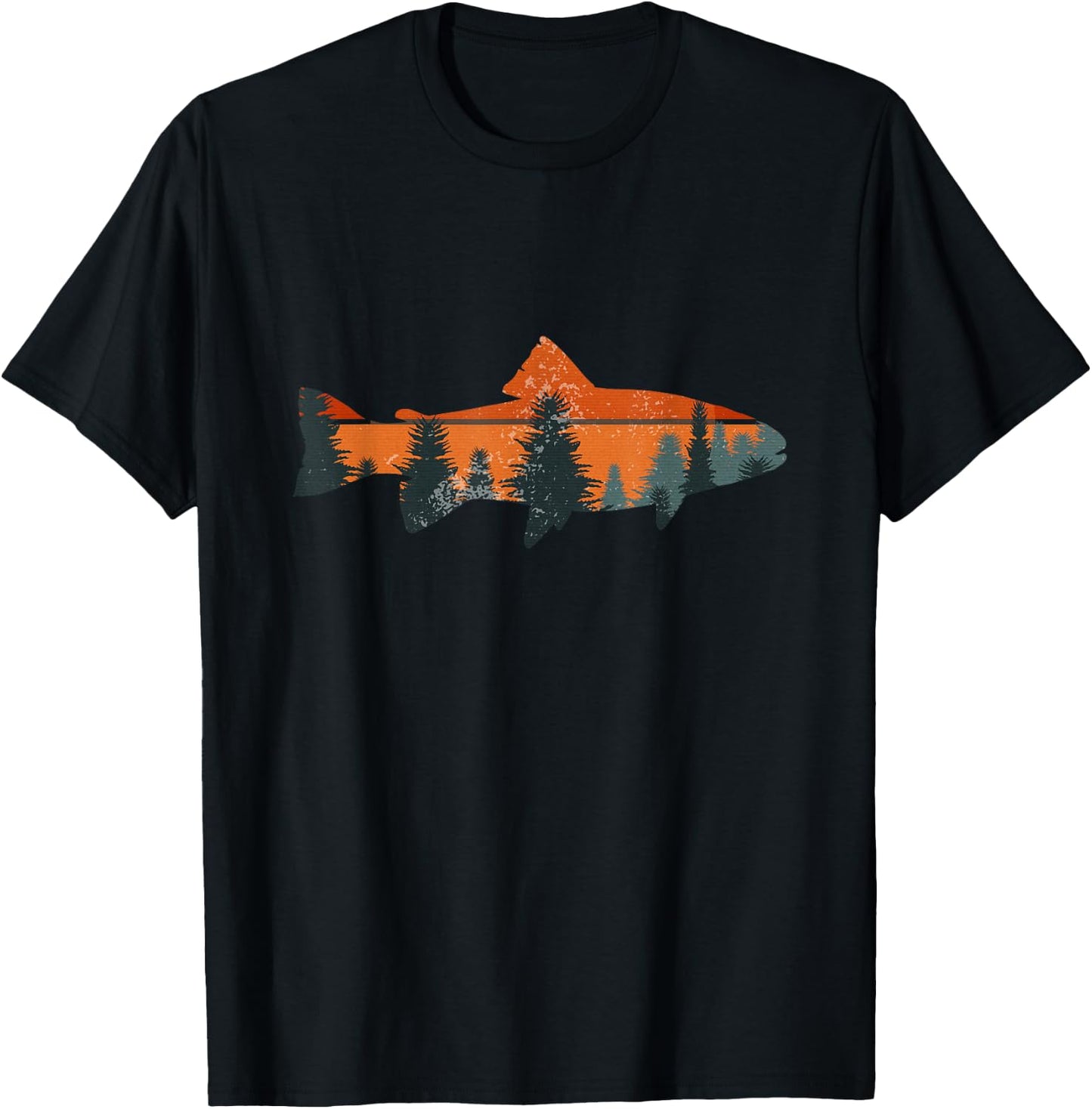 Trout Fly Fishing Nature Outdoor Fisherman Gift Small T-Shirt - T-Shirt | Black