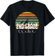Second Grade Tribe Teacher Student Team 2nd Grade Retro T-Shirt - T-Shirt | Black