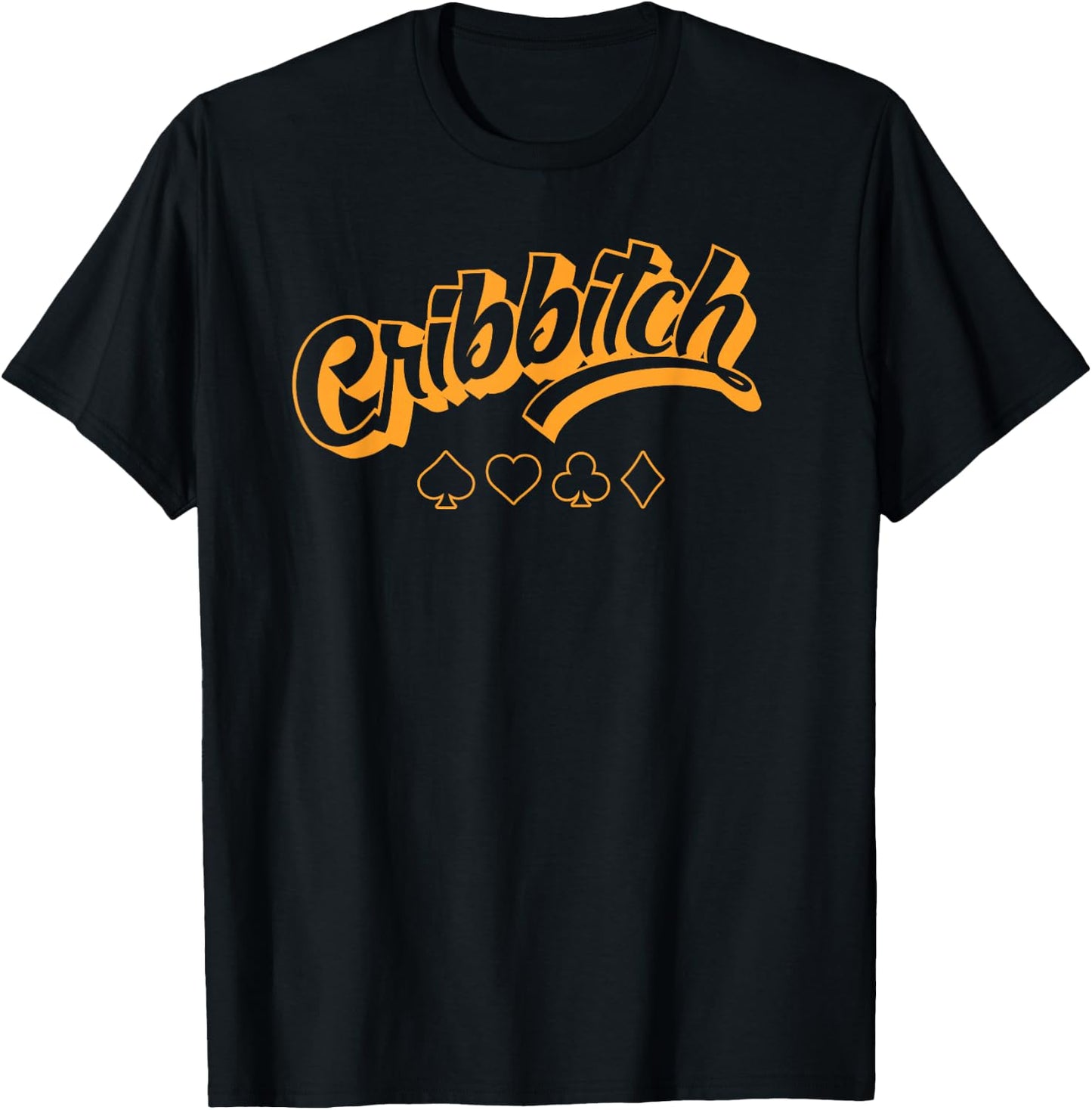 Funny Cribbitch Cribbage Queen T-Shirt - T-Shirt | Black