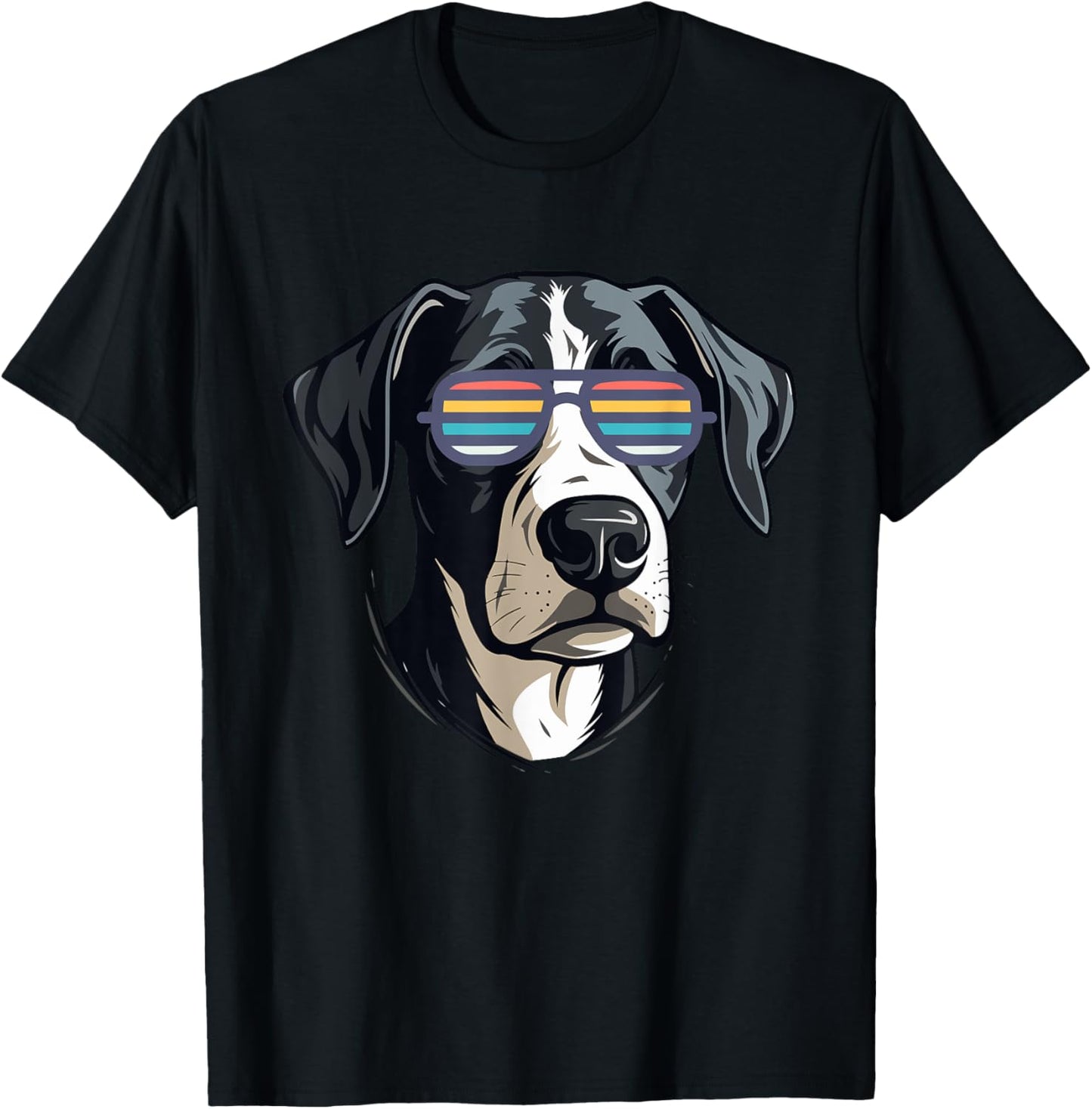 Gifts for Dog Lovers Graphic Cool Dog with Sunglasses Women Kids T-Shirt - T-Shirt | Black
