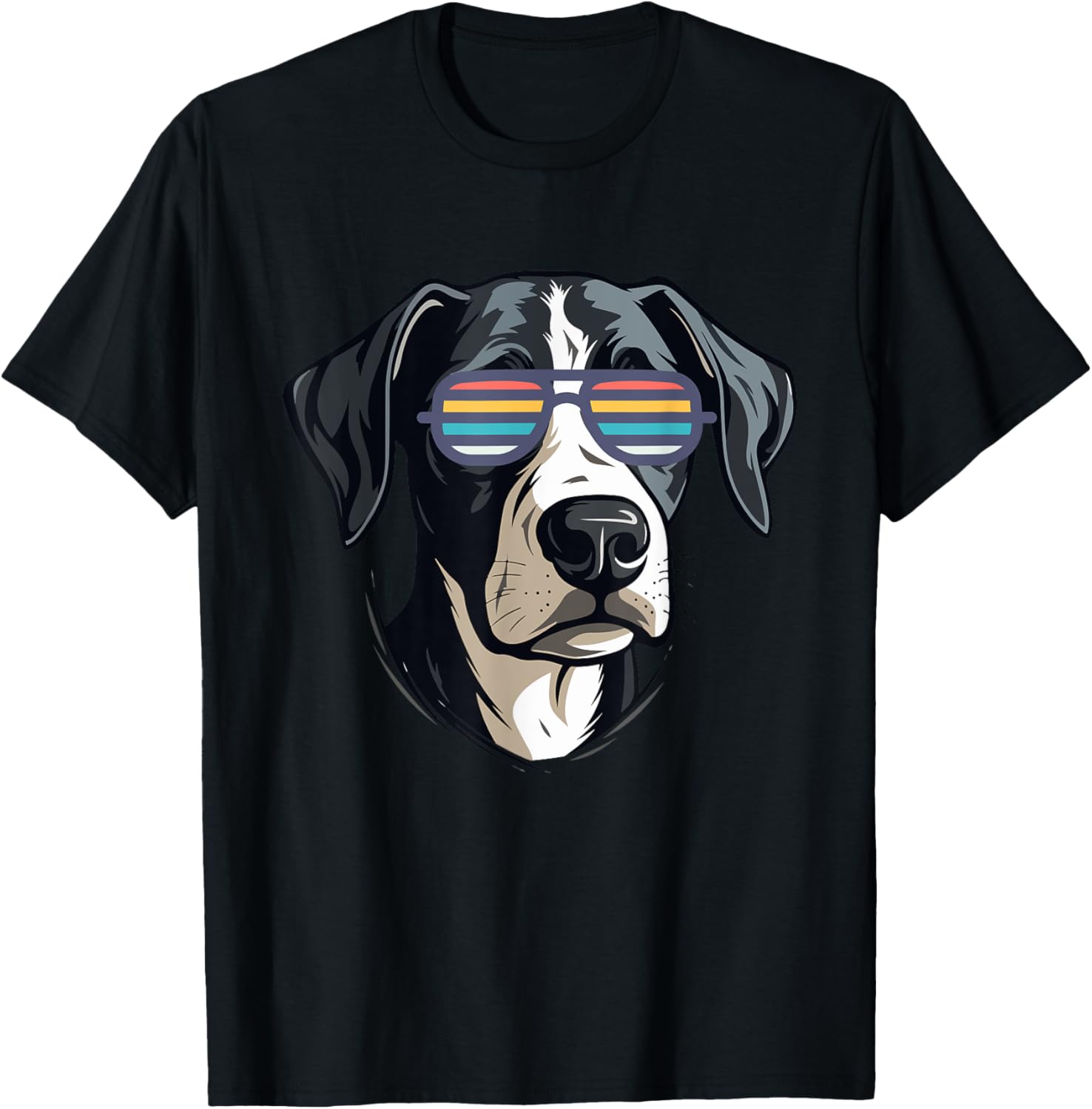 Gifts for Dog Lovers Graphic Cool Dog with Sunglasses Women Kids T-Shirt - T-Shirt | Black