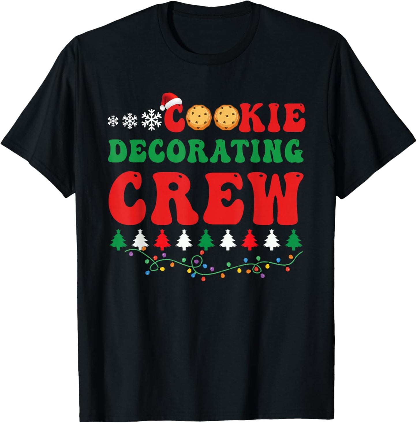 Cookie Decorating Crew Baker Funny Christmas Family Baking T-Shirt - T-Shirt | Black