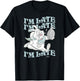 Alice In Wonderland - I'm Late White Rabbit T-Shirt - T-Shirt | Black